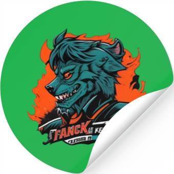 Discover green Werewolf style Stickers