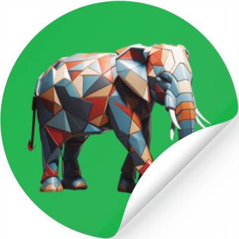 Discover Elephant geomatric design Stickers