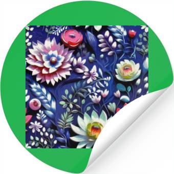 Discover Midnight Floralscape Stickers