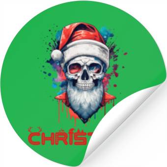 Discover Beard Skull Christmas Stickers