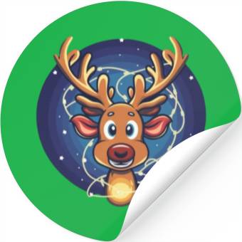 Discover Christmas Deer - Spread Holiday Cheer! Stickers