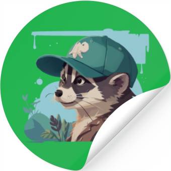 Discover Cool Racoon Stickers