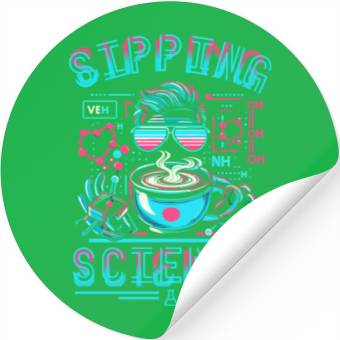 Discover Sipping Science Chemistry Coffee Stickers