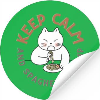 Discover Keep Calm And Spaghetti Clamp Stickers