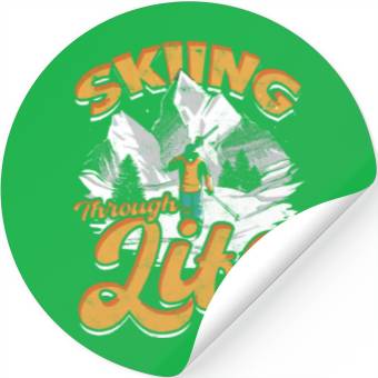 Discover Skiing through Life - Snow Stickers