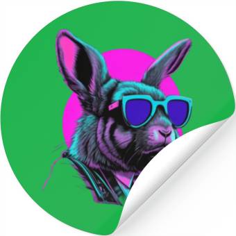Discover Vaporwave Easter Bunny Stickers