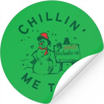Discover chillin' me time snowman Stickers