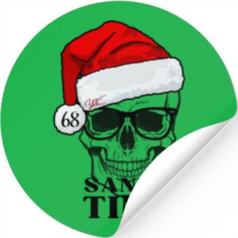 Discover Santa time skull Stickers