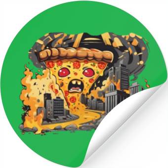 Discover Angry Pizza Stickers