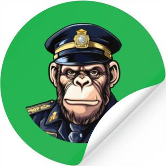 Discover Chimpanzee policeman Stickers
