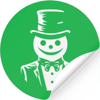Discover Snowman Dapper Bowtie Stickers