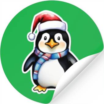 Discover Christmas penguin Stickers