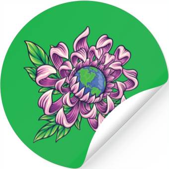 Discover Earth In Flower Stickers