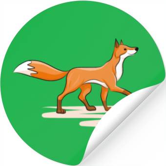 Discover cute red fox Stickers