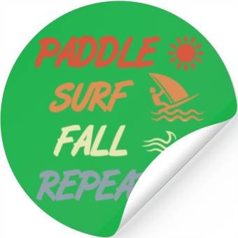 Discover Paddle Surf Fall Repeat Stickers