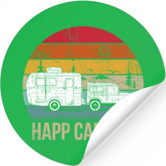 Discover Happy Camper Stickers