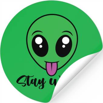 Discover Stay Weird Alien Stickers