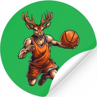 Discover Basketball player deer Stickers