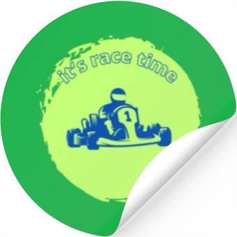 Discover it's race time Stickers