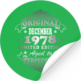 Discover Retro Limited 1978 In December Stickers