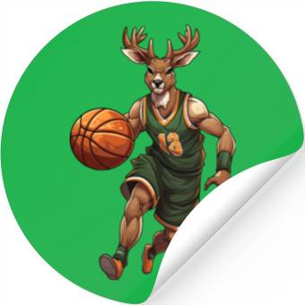 Discover Basketball deer Stickers