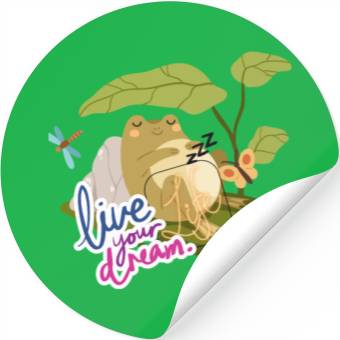 Discover big frog Dream Stickers