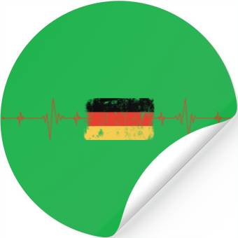 Discover Germany Flag Heartbeat Stickers