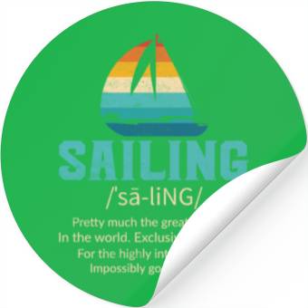 Discover Sailing Definition Stickers Unisex Sailing Stickers
