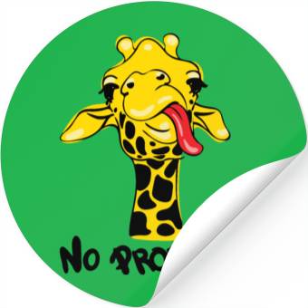 Discover Nonchalant Giraffe: No PROBLEM Attitude Stickers