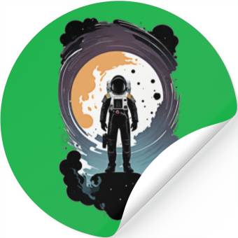 Discover astronauts enter the space dimension Stickers