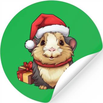 Discover Guinea pig Christmas Stickers