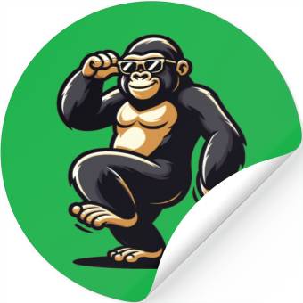 Discover Gorilla With Sunglasses Stickers