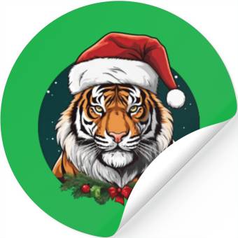 Discover Tiger Christmas Stickers