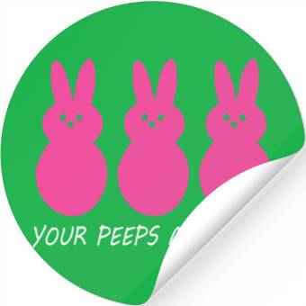 Discover Easter Bunny Peeps Dab Dabbing Stickers