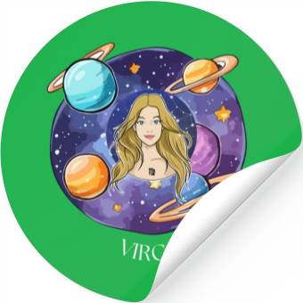 Discover Virgo zodiac sign Stickers