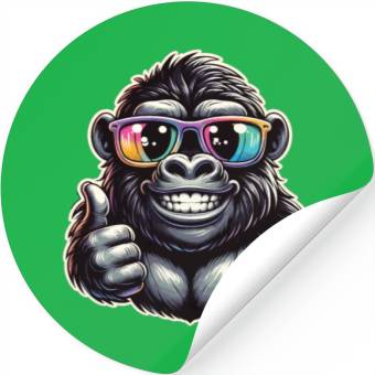 Discover Gorilla With Sunglasses Stickers