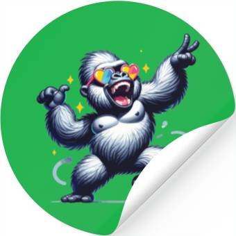 Discover Gorilla With Sunglasses Stickers