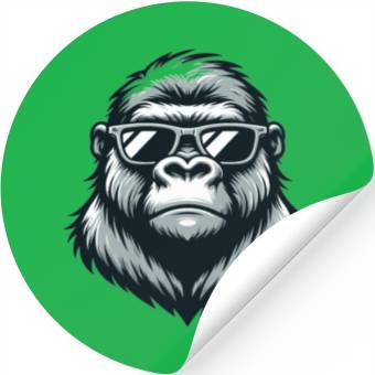 Discover Gorilla With Sunglasses Stickers