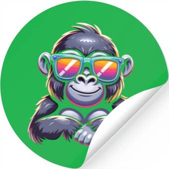 Discover Gorilla With Sunglasses Stickers