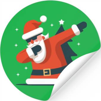 Discover Dabbing Santa Stickers
