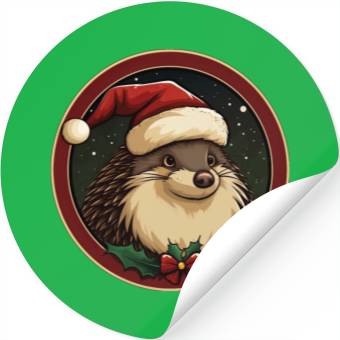 Discover Hedgehog Christmas Stickers