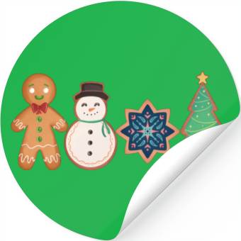 Discover Christmas Gingerbread Cookie Stickers