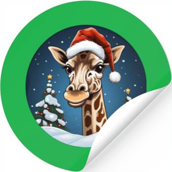 Discover Giraffe Christmas Stickers