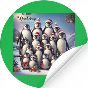 Discover Christmas penguins Stickers
