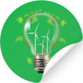 Discover Environment light bulb Stickers