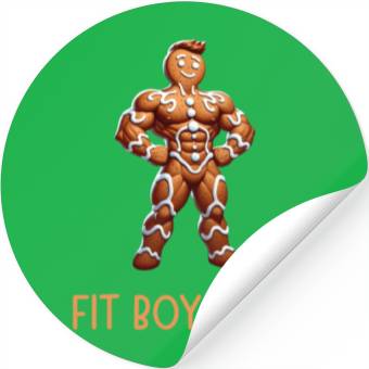 Discover Gingerbread Fit Boy Stickers