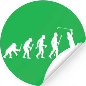 Discover Funny Evolution Of Golf Stickers