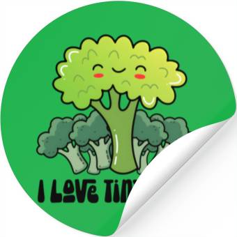 Discover Broccoli I Love Tiny Trees Stickers
