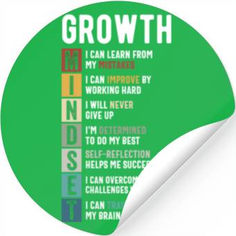 Discover growth mindset Stickers