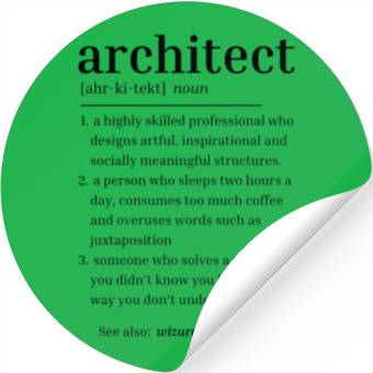 Discover architect definition Stickers